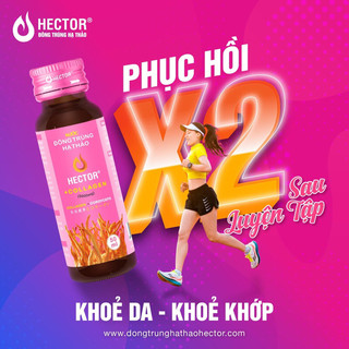 Nước uống collagen đông trùng hạ thảo Hector hộp 10 chai