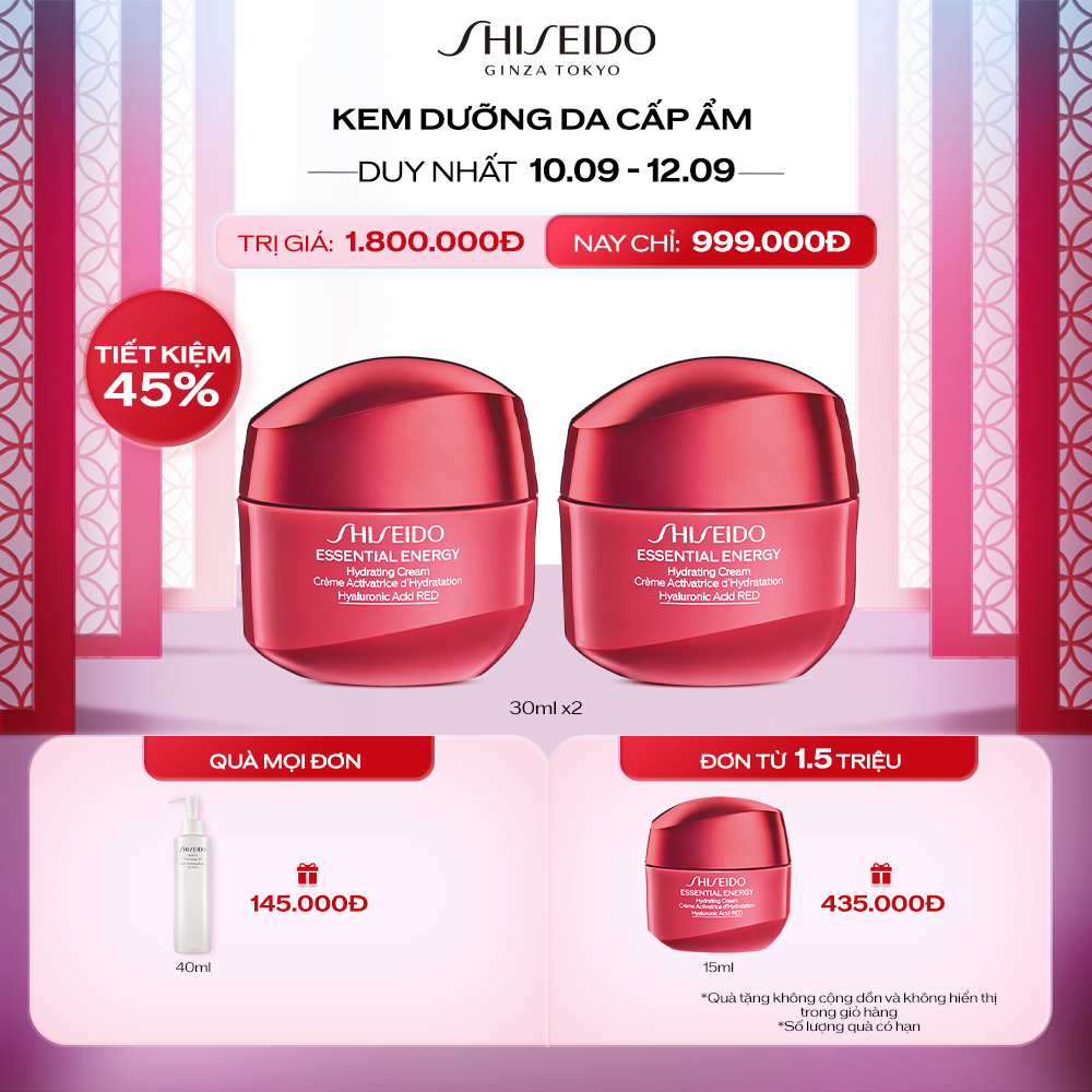 Bộ 2 Kem dưỡng da Shiseido Essential Energy Hydrating Cream 30ml