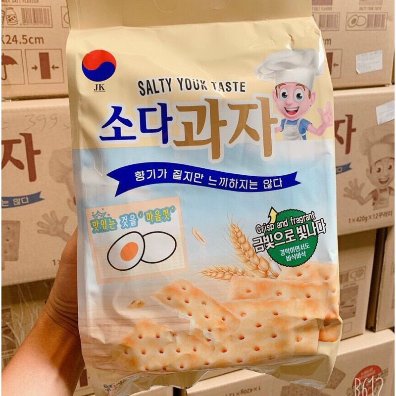 Bánh Quy Soda Ăn Kiêng 4 Vị JK Hàn Quốc 440g