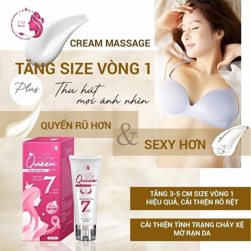 Nở ngực Sexy Queen cream massage tăng size V1