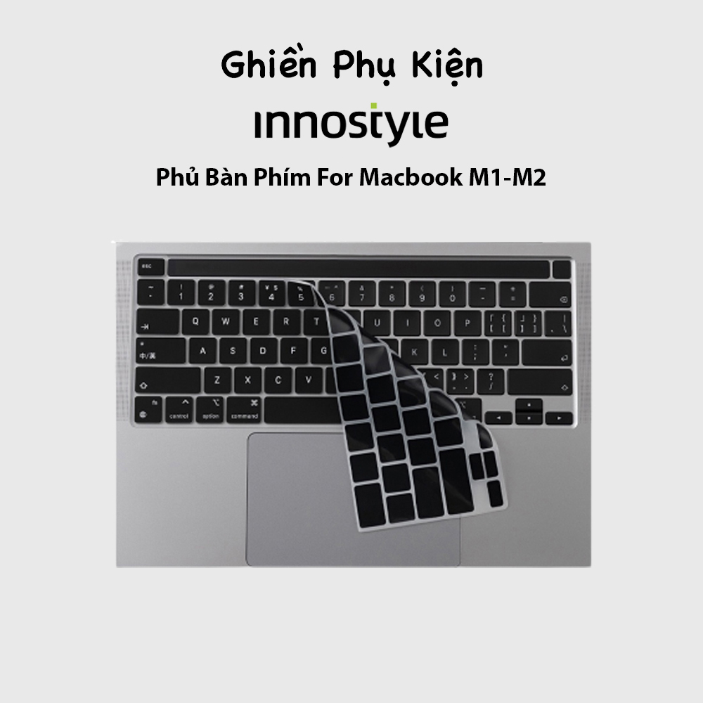 Phủ Bàn Phím Innostyle USA Black Dành Cho Mac Pro/Air M1 M2 13/14/16inch