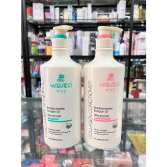 Combo dầu gội dầu xả Collagen Marado 1000ml, cặp dầu gội xả phục hồi tóc hư tổn, giúp tóc mềm mượt, 
