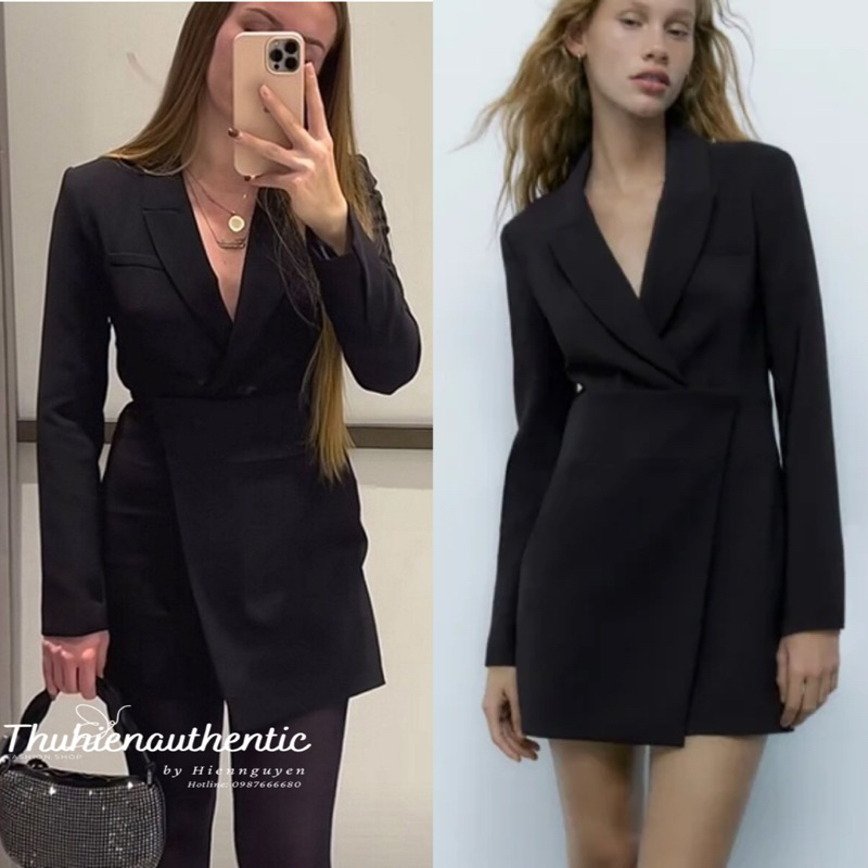 Váy vest cổ đức đen thuần phiên bản giới hạn mã 8533/707/800 ZARA chính hãng(kèm ảnh thật)