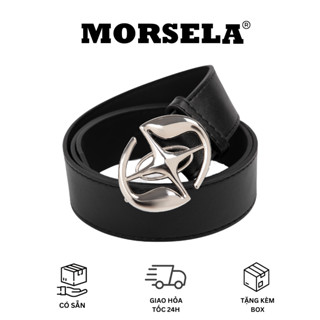 MORSELA® chính hãng - Thắt lưng da dây nịt cao cấp hợp kim hình hành tinh phong cách Y2K mặt cho nam nữ