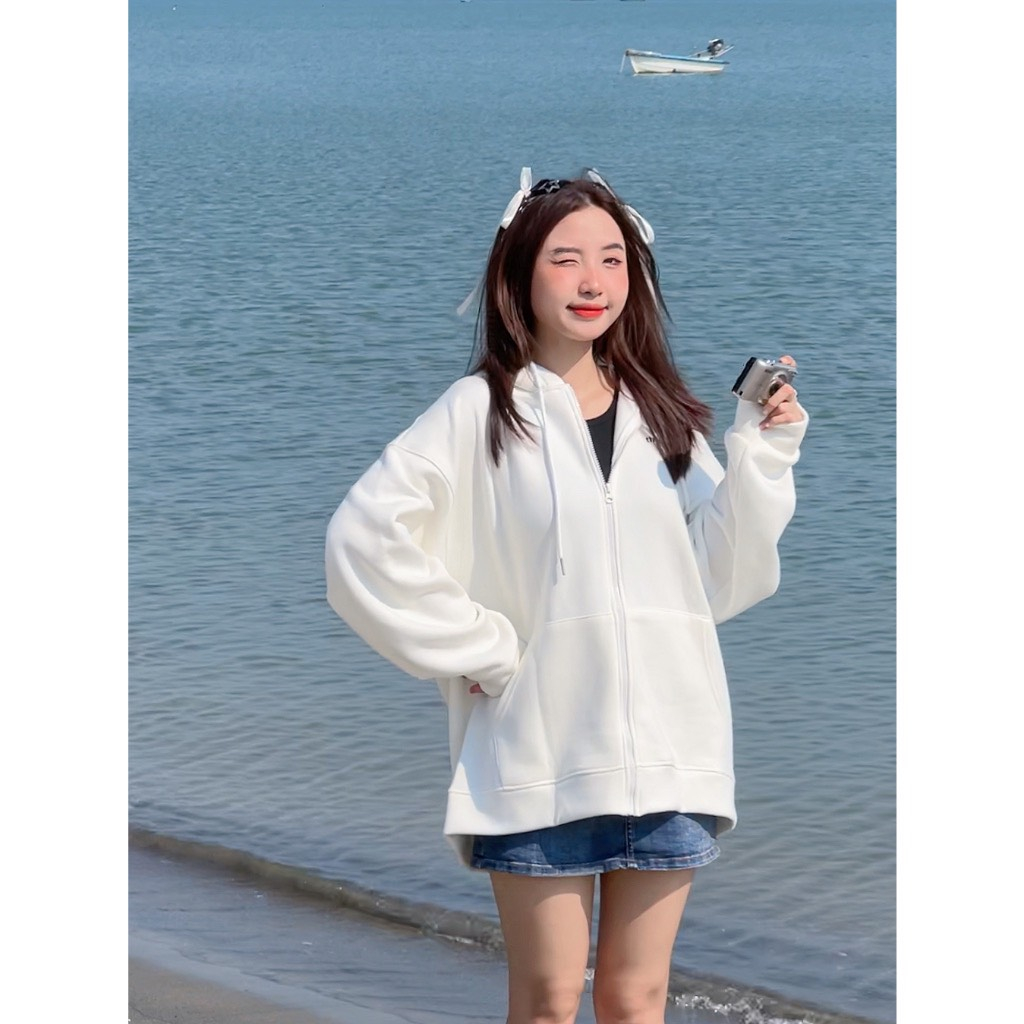 Áo Hoodie Zip EMPTI , Áo Khoác Nỉ Form Rộng Unisex In Chữ " EMPTI" Nam Nữ Mặc Đẹp | BigBuy360 - bigbuy360.vn