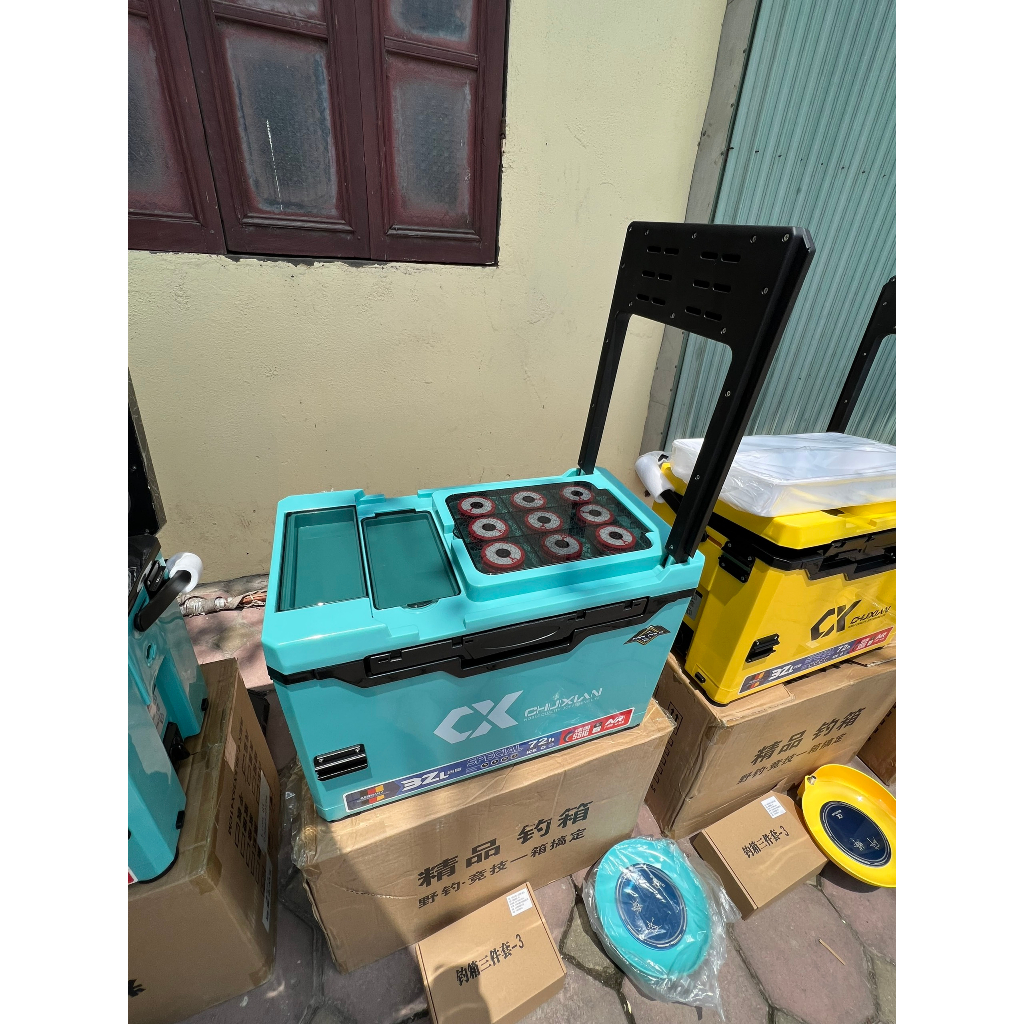 Thùng câu đài Chuxian 32l màu xanh ngọc chính hãng 2023