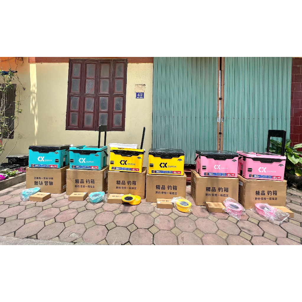 Thùng câu đài Chuxian 32l màu xanh ngọc chính hãng 2023