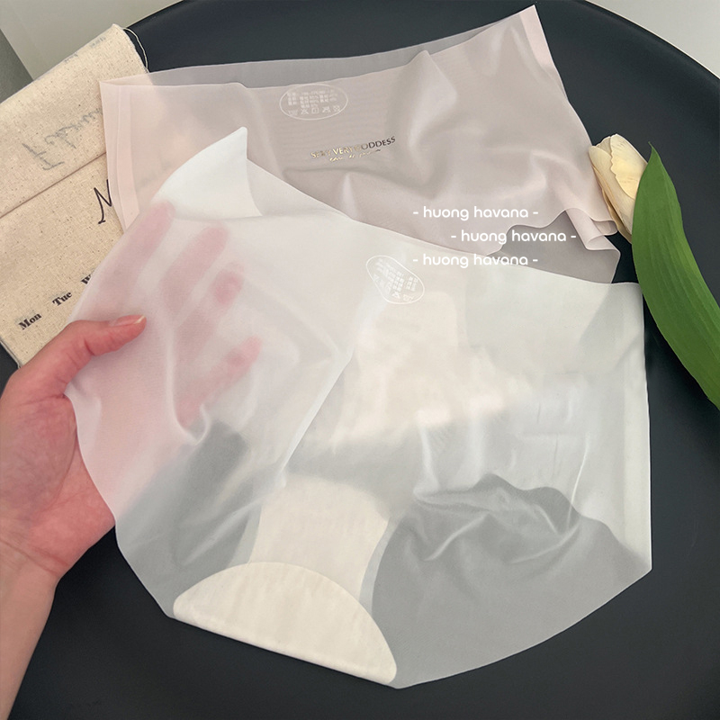 Quần lót nữ su tơ tàng hình có giãn không viền in chữ sexy ánh kim mã FLQ219