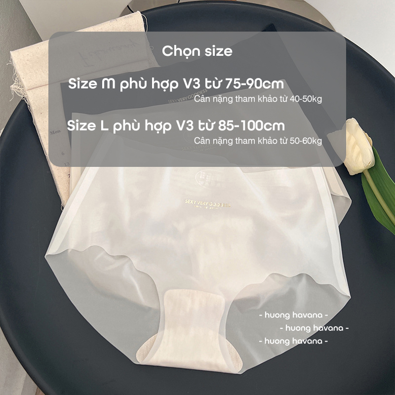 Quần lót nữ su tơ tàng hình có giãn không viền in chữ sexy ánh kim mã FLQ219