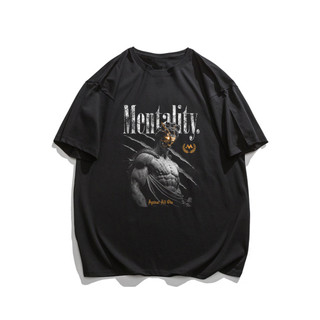 Áo thun nam nữ form rộng tay lỡ in hình MENTALITY, áo phông unisex thun mềm mịn mát cổ tròn
