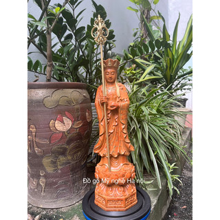 Tượng phật địa tạng gỗ hương cao 50cm