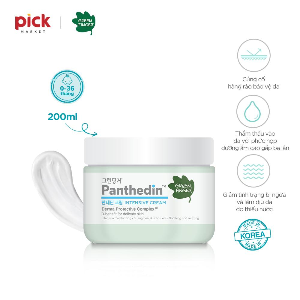 Kem Dưỡng Da Dưỡng Ẩm Chuyên Sâu Cao Cấp Cho Bé (0-36 tháng) Greenfinger Panthedin Intensive Cream 200ml (1 hũ)