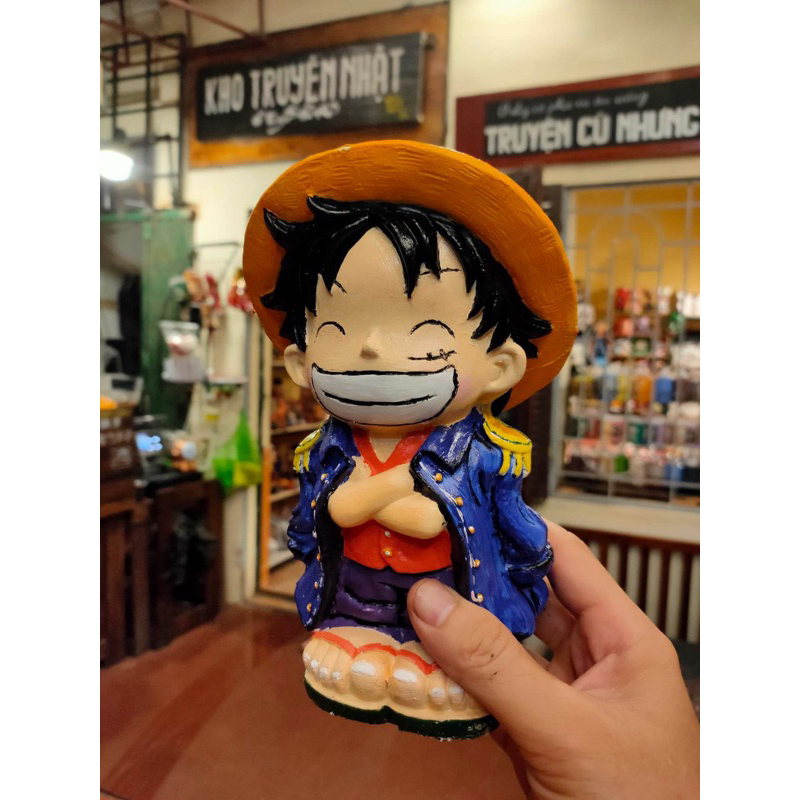 Tượng thạch cao tô màu One Piece- Đồ chơi tô màu cho bé tặng kèm cọ vẽ và màu