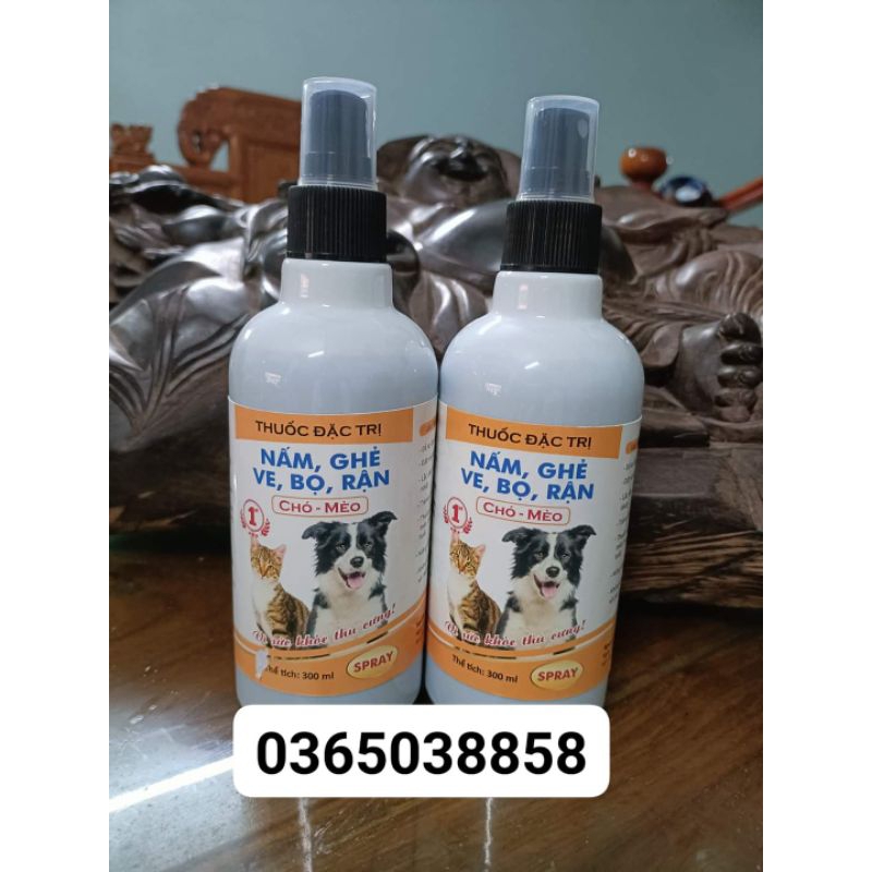 xịt đặc trị ghẻ nấm,viêm da,hôi,ngứa rụng lông