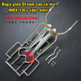 Baga inox 10ly gắn dòng xe dream cao và dream lùn/baga dream cao và dream lùn inox 10ly