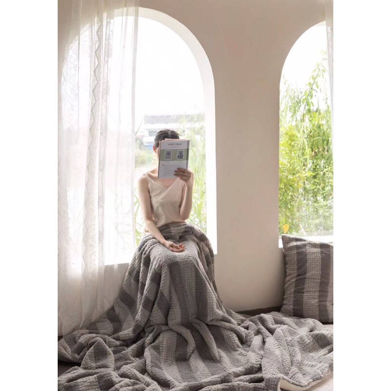 Chăn lông cừu thỏ siêu mềm mịn kích thước 2mx2m3