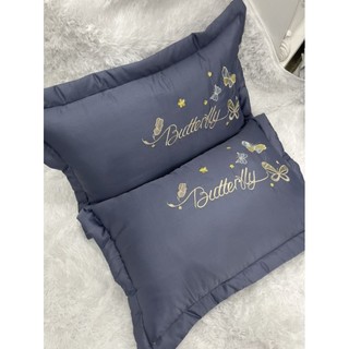 Vỏ gối phi lụa màu thêu