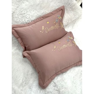 Vỏ gối phi lụa màu thêu