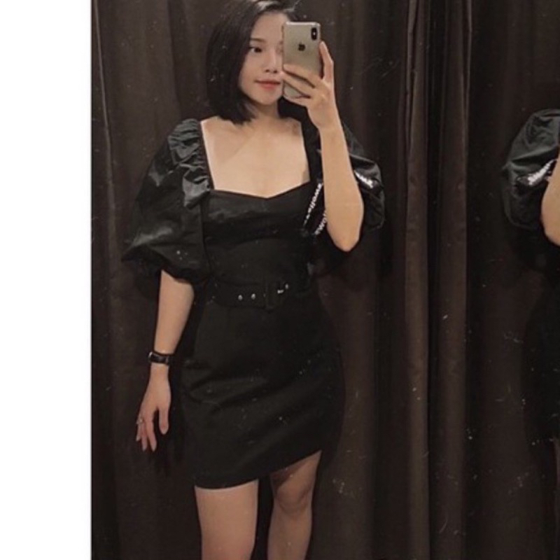 ĐẦM ZA.RA TAY BỒNG KÈM BELT SANG TRỌNG