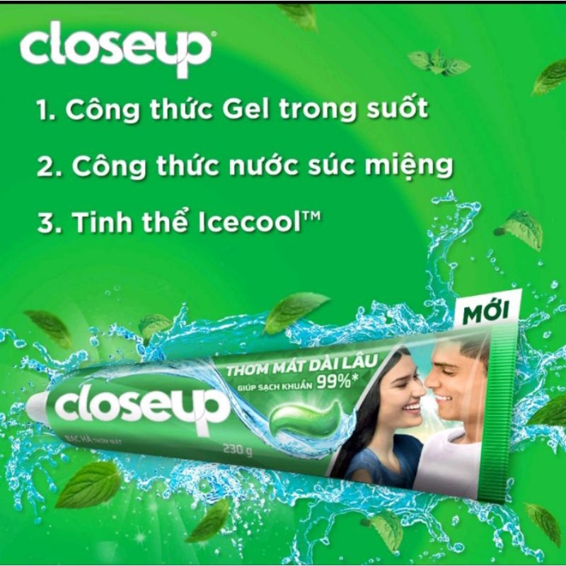 Kem đánh răng Closeup 180g/230g tặng 1 bàn chải