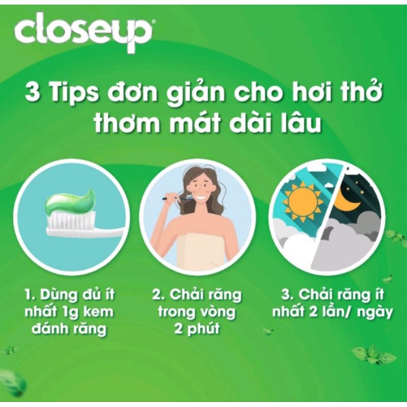 Kem đánh răng Closeup 180g/230g tặng 1 bàn chải