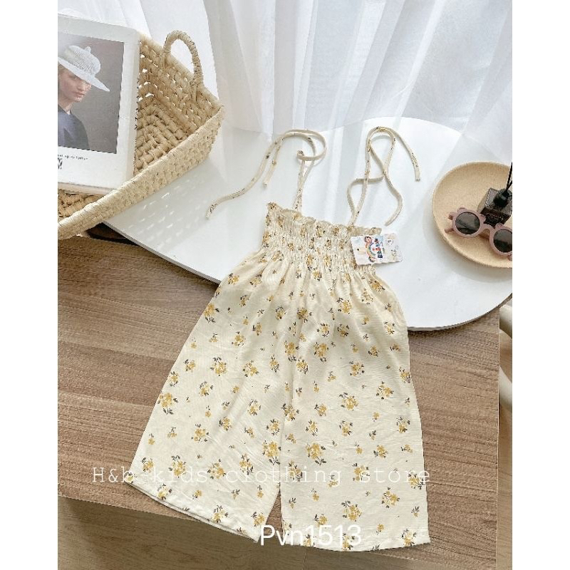 Yếm Jum Đũi Hoạ Tiết Bi Xinh Cho Bé Gái Diện Hè