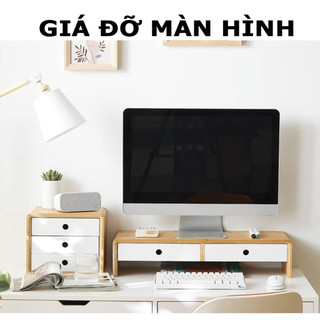 Kệ bàn máy tính văn phòng; giá sách bàn học; kê màn hình laptop đa chức năng; giá đỡ trên bàn; decor