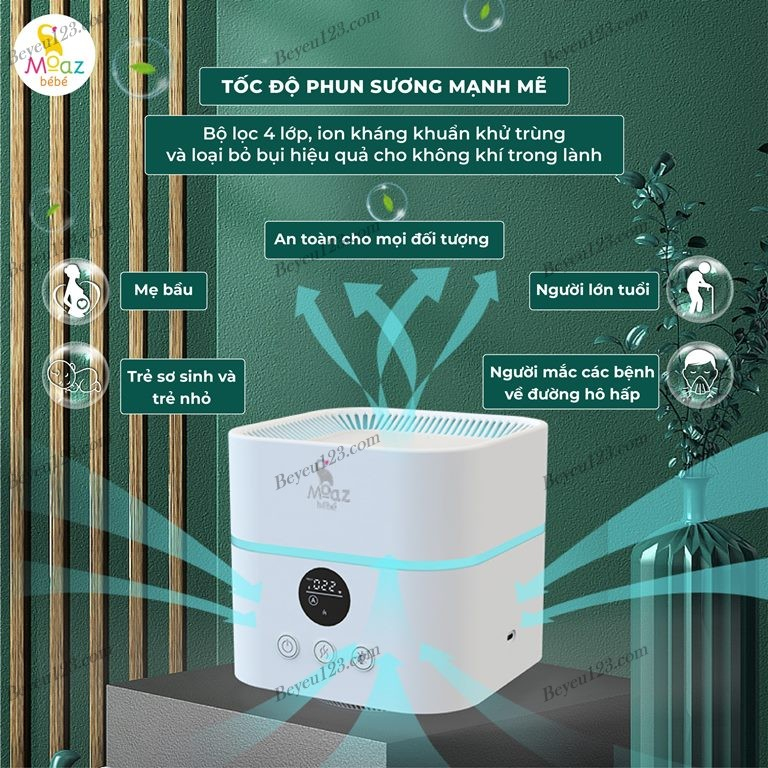 Máy lọc không khí bằng tia UV và tạo độ ẩm Moaz MB-066 MB066/ Máy tiệt trùng núm ti giả tia UVC MB-045 MB045
