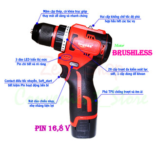 MÁY khoan_bắn vít nội địa Trung Quốc_đầu kẹp Auto_Lock 10mm_Liangdi