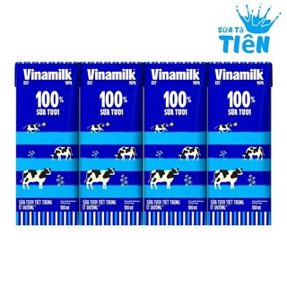 Lốc 4 hộp Sữa tươi tiệt trùng Vinamilk Ít đường hộp 180ml " GIÁ BÁN ĐÃ TRỪ KHUYẾN MÃI"