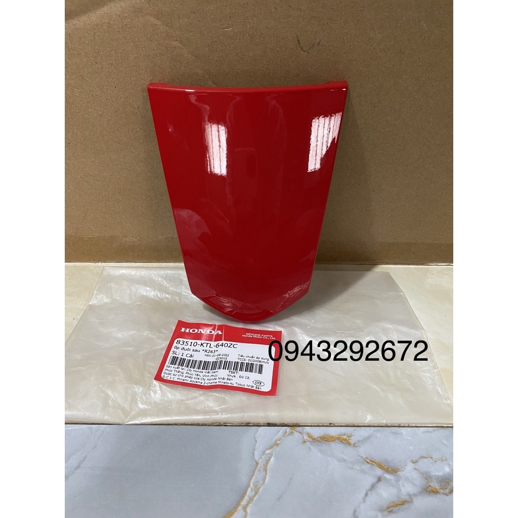 ốp Đuôi Sau (Mui Rùa) Wave A100, Rs100 Màu Đỏ Honda (83510KTL640ZC)
