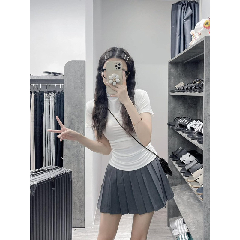 Chân váy xếp ly quốc dân hàng tàu sịn sò