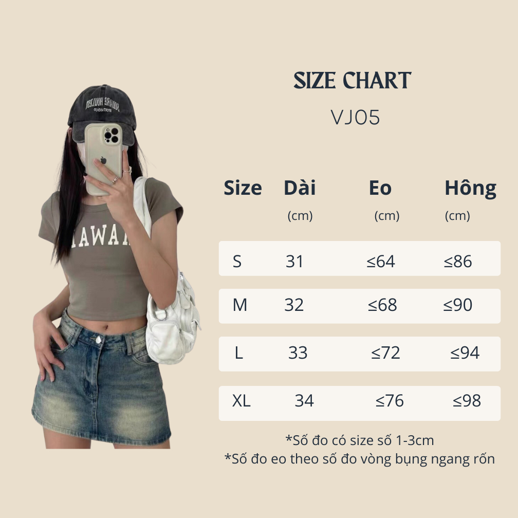 Quần váy Jeans nữ cạp cao BASIC form chữ A dễ phối đồ VJ05 | BigBuy360 - bigbuy360.vn