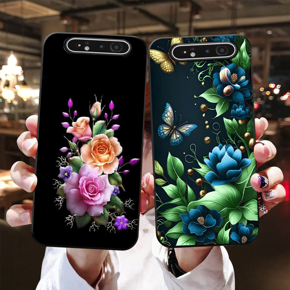Ốp lưng Samsung a80 in hình hoa siêu đẹp