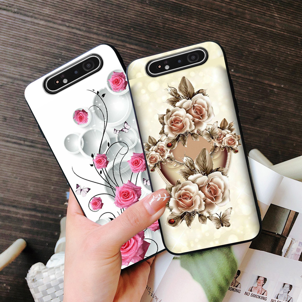 Ốp lưng Samsung a80 in hình hoa siêu đẹp