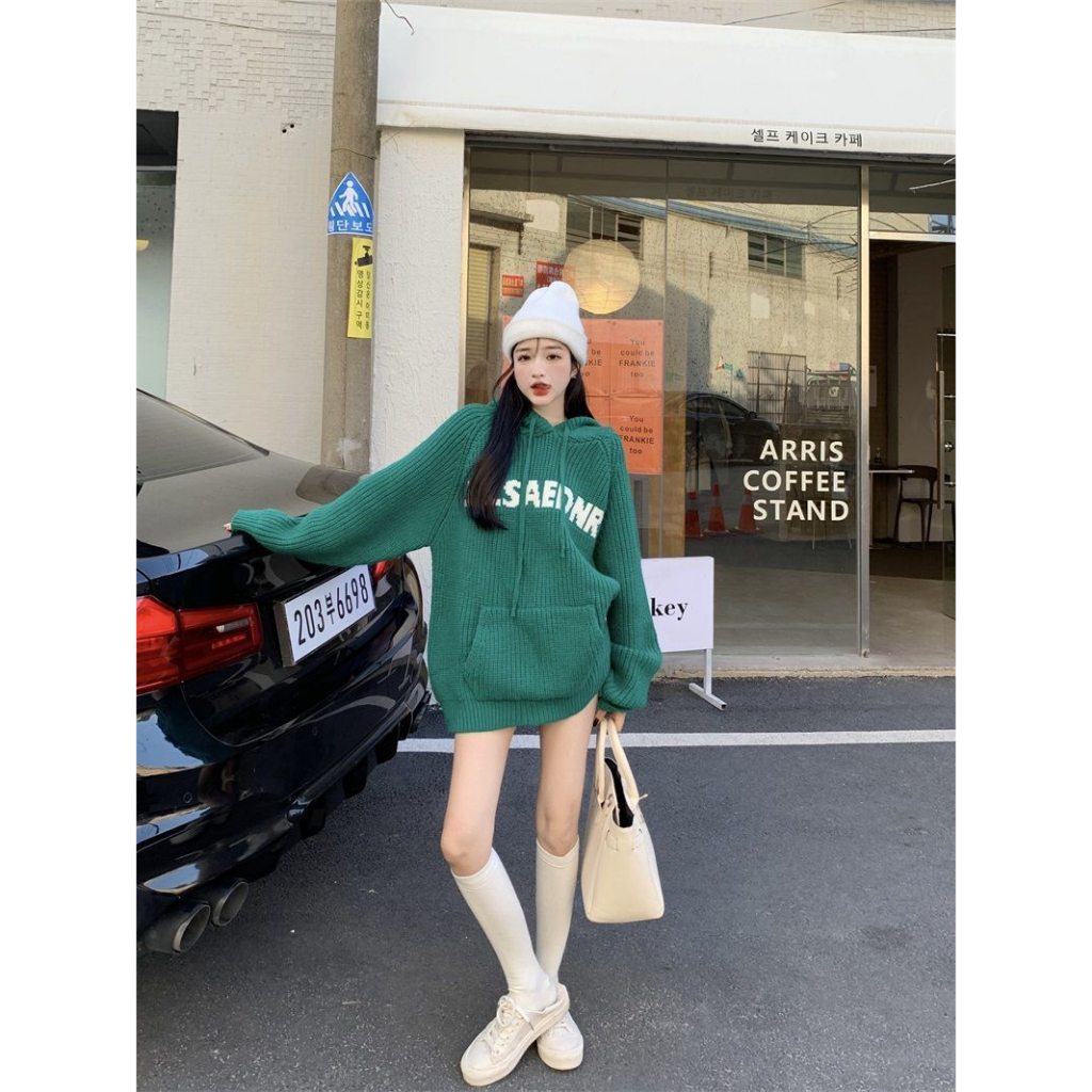 Áo Hoodie len form rộng kiểu dáng Hàn Quốc phong cách trẻ trung hottrend