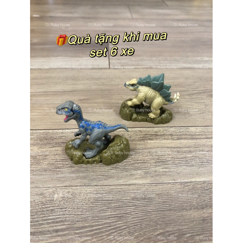 Set 6 đồ chơi xe hơi khủng long chạy trớn cho bé