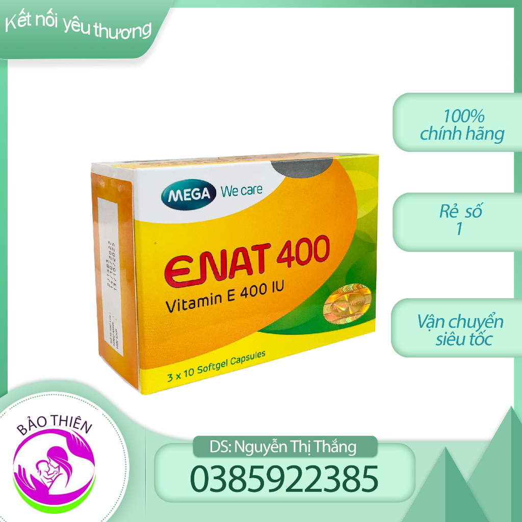 ENAT 400 Bổ sung Vitamin E hộp 30 viên