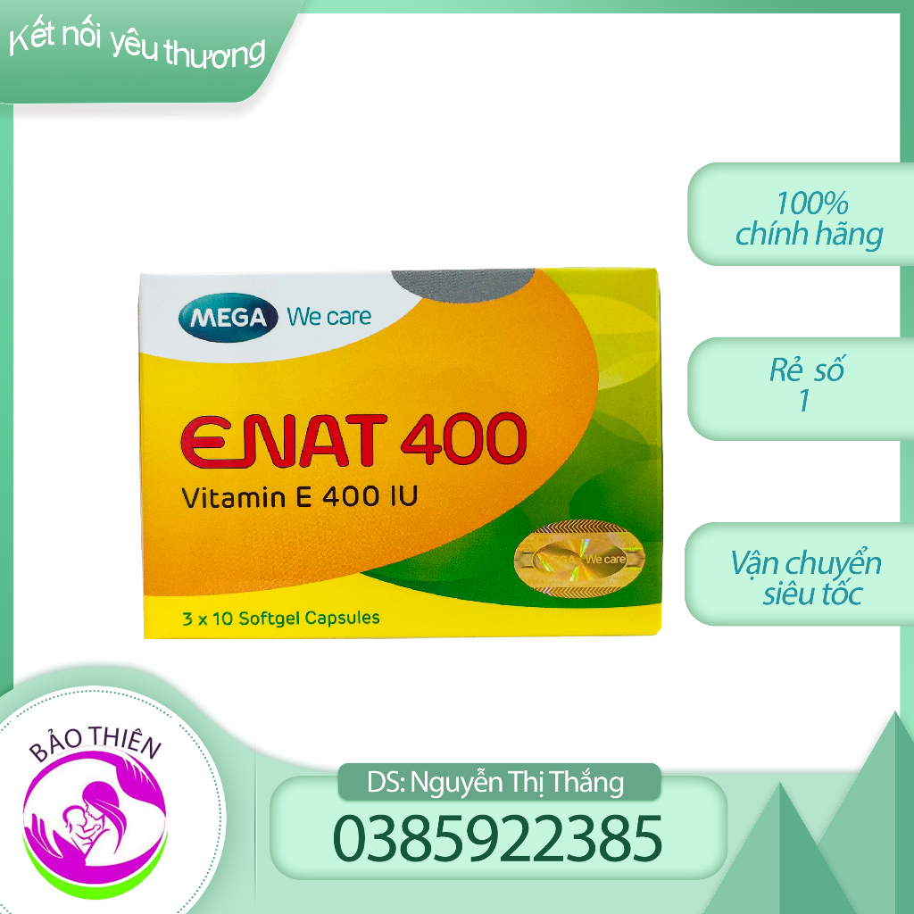 ENAT 400 Bổ sung Vitamin E hộp 30 viên