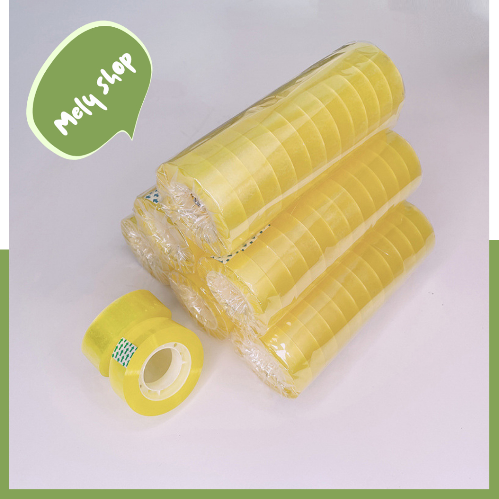 Cây 12 Cuộn Băng Keo /Cuộn Băng Dính Văn Phòng Vòng Nhỏ 1cm