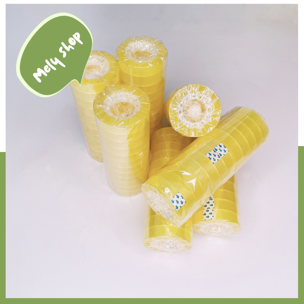 Cây 12 Cuộn Băng Keo /Cuộn Băng Dính Văn Phòng Vòng Nhỏ 1cm
