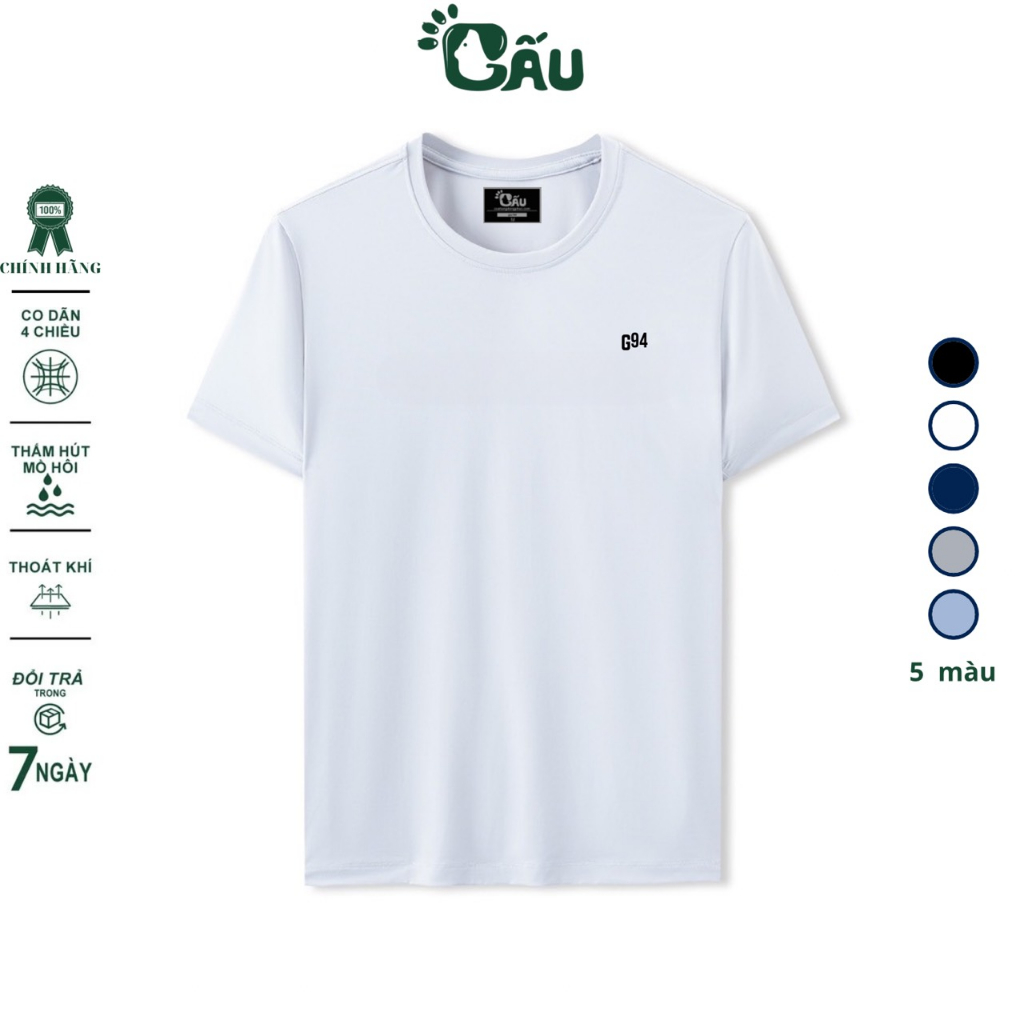 Áo thun nam Gấu 194 vải thun lạnh co dãn 4 chiều, phong cách thể thao - gym - bóng đá, from slim fit - G94