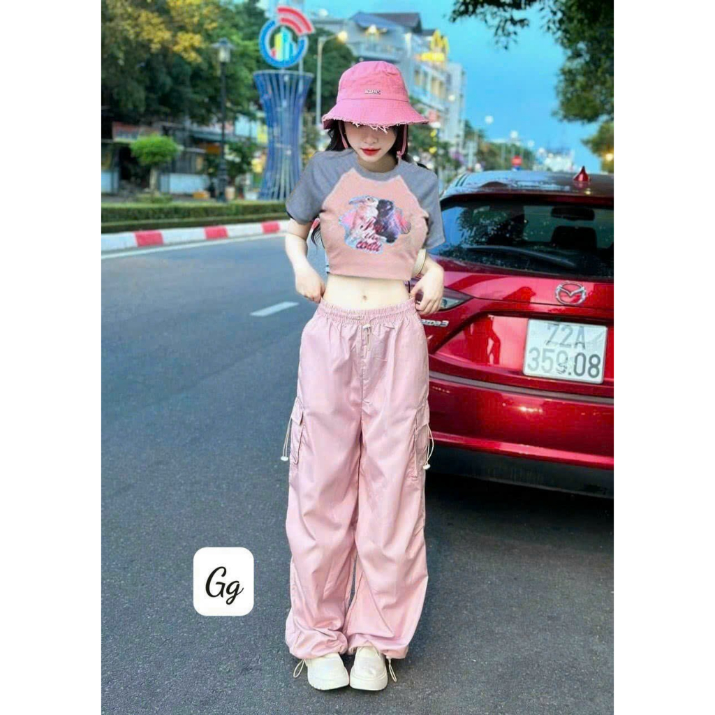 Sét bộ cao cấp quần túi hộp bo gấu áo croptop siêu phong cách