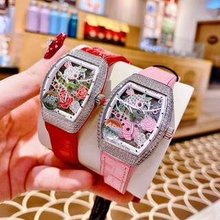 Đồng hồ nữ dây silicon franck muller v32 fullbox đeo tay cao cấp chống nước thời trang sang trọng