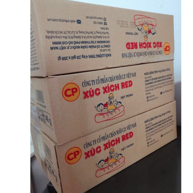 Thùng 20gói xúc xích Red CP vị Heo(gói200g)