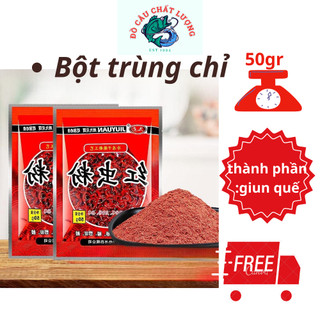 Bột trùng chỉ mồi câu cá chép, trôi, trắm, diếc bột trùng đỏ - trùng chỉ để trộn mồi câu cá diếc chép rô