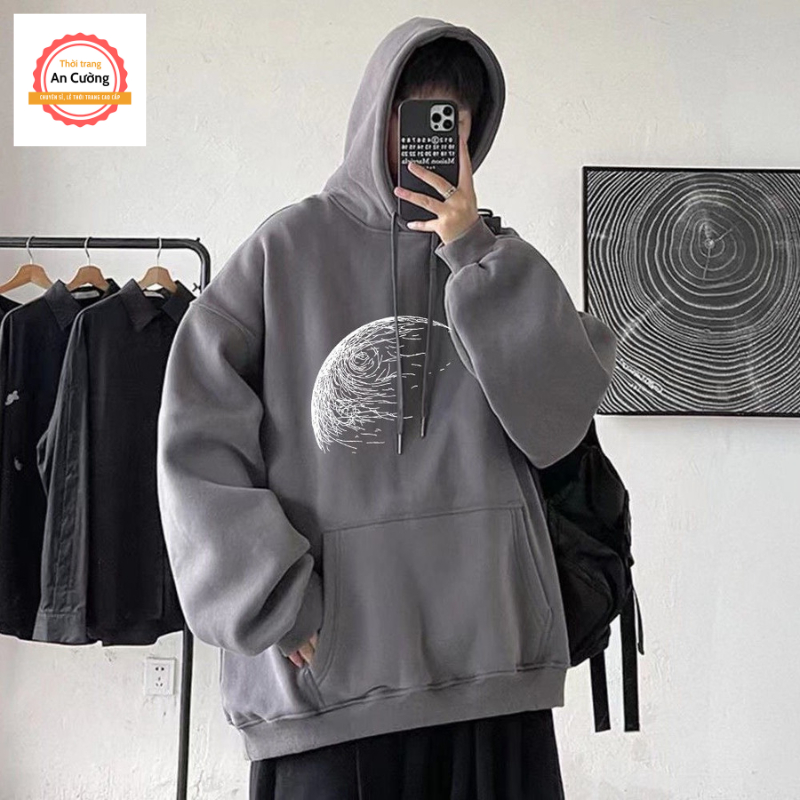 Áo khoác hoodie, áo hoodie nam nữ chất nỉ dày form rộng có mũ giá rẻ HOODIE03 - Thời trang An Cường