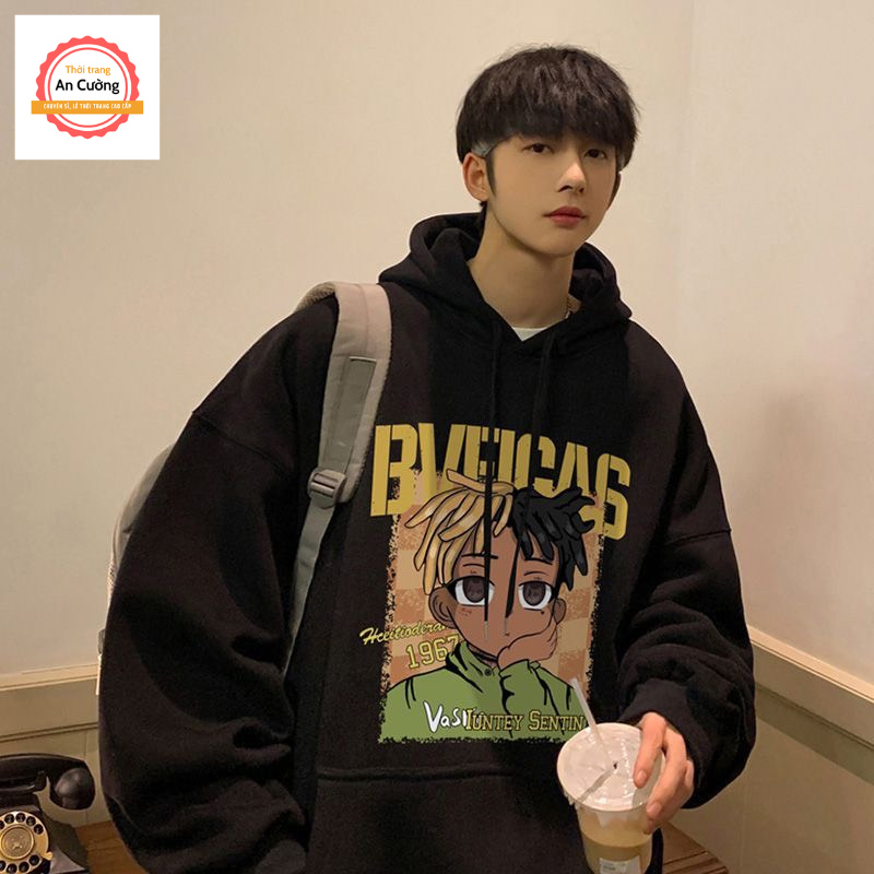 Áo khoác hoodie, áo hoodie nam nữ chất nỉ dày form rộng có mũ giá rẻ HOODIE05 - Thời trang An Cường