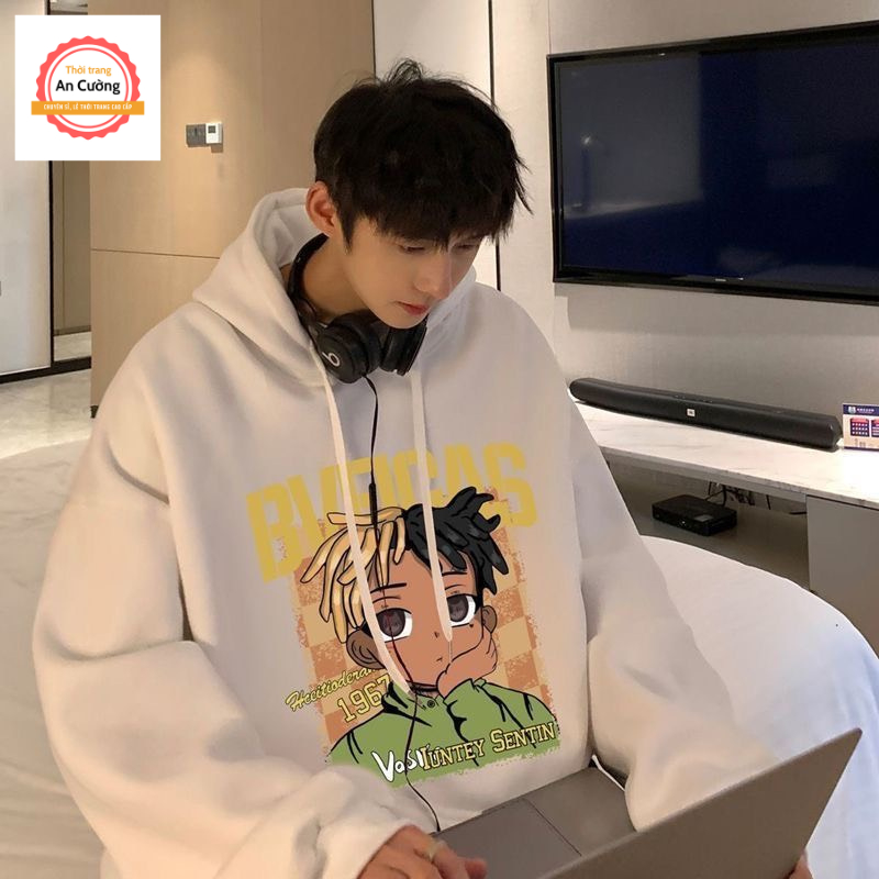 Áo khoác hoodie, áo hoodie nam nữ chất nỉ dày form rộng có mũ giá rẻ HOODIE05 - Thời trang An Cường