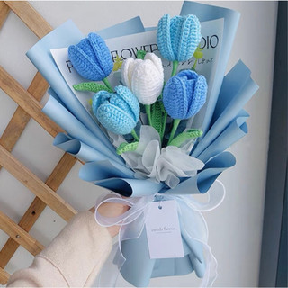 Bó hoa Tulip đan thủ công làm quà tặng bạn gái, quà tặng mẹ